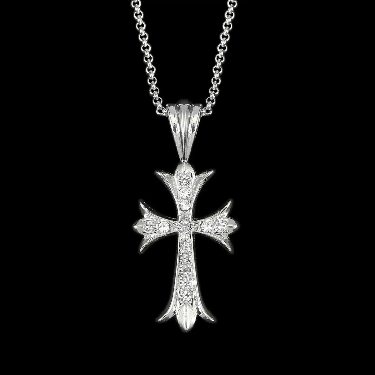 シルバー クロス ストーン ネックレス – GILA JEWELZ